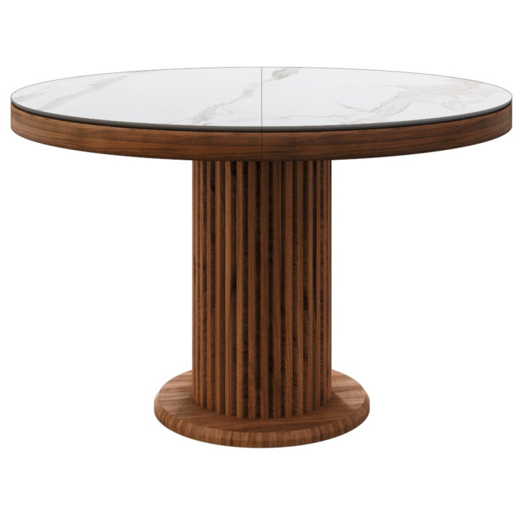 Кухонные столы Стол Denver 120+40, круглый раздвижной, матовый