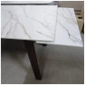 BETIS 180 стол с керамической столешницей, цвет MATTE GILDED WHITE SOLID CERAMIC / Орех, ®DISAUR