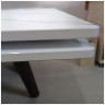 BETIS 180 стол с керамической столешницей, цвет MATTE GILDED WHITE SOLID CERAMIC / Орех, ®DISAUR