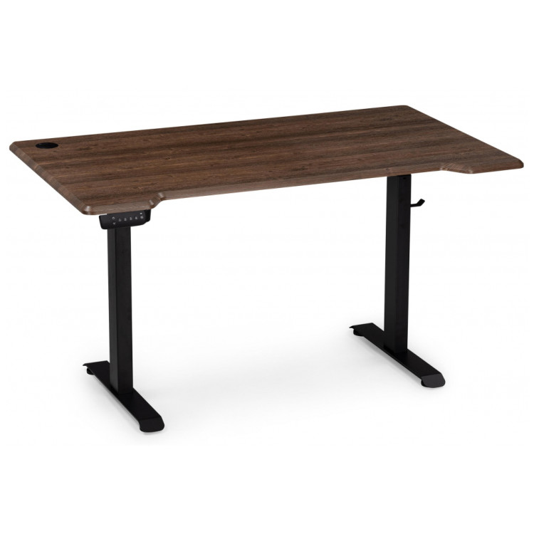 Компьютерные столы Маркос с механизмом подъема 140х80х75 черный / кантри орех