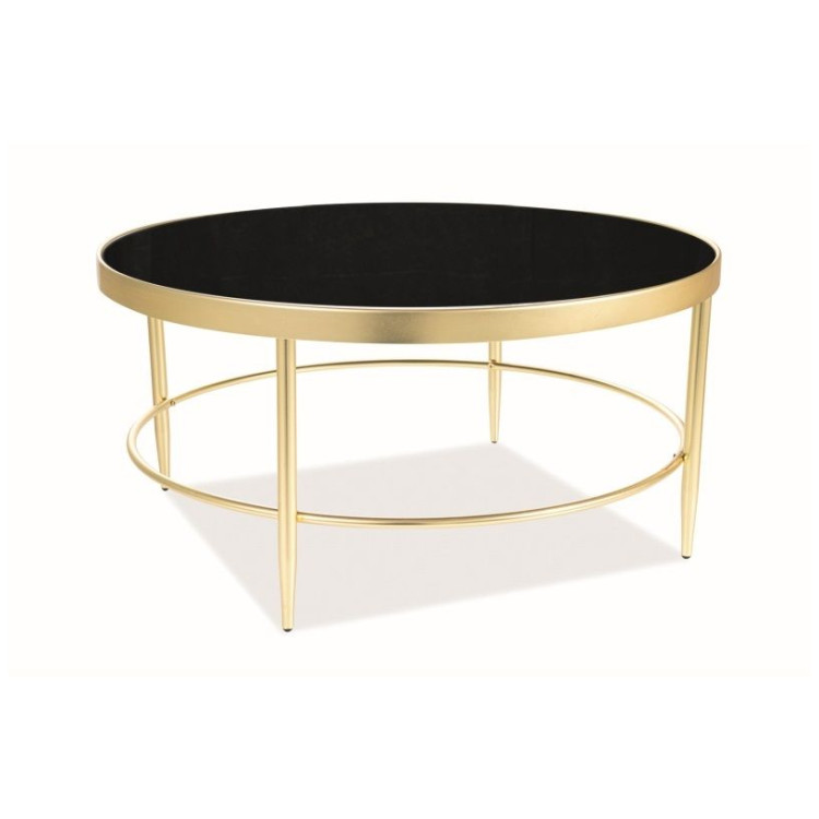 Стеклянные столики Стол журнальный Signal MYSTIC B (черный/золотой мат)