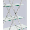 Стеллажи и полки Гейт прозрачное стекло каркас сталь серебро