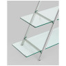 Стеллажи и полки Гейт прозрачное стекло каркас сталь серебро