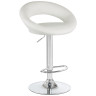 Стул барный DOBRIN MIRA, регулируемый, экокожа, белый, хром