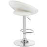 Стул барный DOBRIN MIRA, регулируемый, экокожа, белый, хром