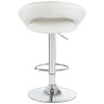 Стул барный DOBRIN MIRA, регулируемый, экокожа, белый, хром