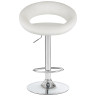 Стул барный DOBRIN MIRA, регулируемый, экокожа, белый, хром