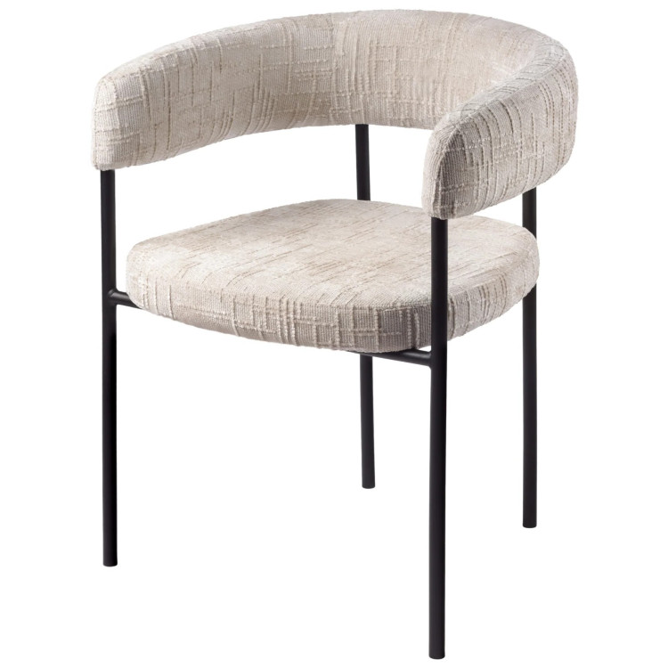 Стул-кресло Стул СТАН, цвет H-06 Бежевый, велюр / черный каркас