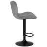 Стул барный DOBRIN BARNY BLACK, регулируемый, серый велюр (MJ9-75), черный