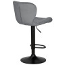 Стул барный DOBRIN BARNY BLACK, регулируемый, серый велюр (MJ9-75), черный