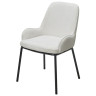 Стулья для гостиной Стул BRIO CATO-01 Белый, фактурная ткань / черный каркас, ®DISAUR