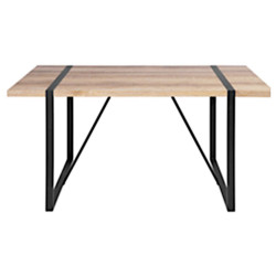 DT333-B Стол обеденный Noaiya БЕЖЕВЫЙ ТИС 140*80*76 см, столешница МДФ, основание металл обеденный стол с ламинированной столешницей