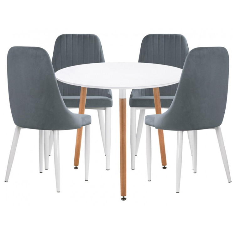 УИН 80 обеденная группа с круглым столом и мягкими стульями