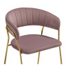 Стул-кресло Kamelia светло-фиолетовый / золотой