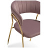 Стул-кресло Kamelia светло-фиолетовый / золотой