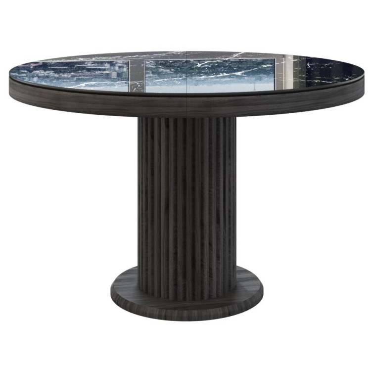 Кухонные столы Стол Denver 100+40, круглый раздвижной, глянец