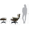 Кресло EAMES LOUNGE CHAIR и оттоманка EAMES LOUNGE CHAIR коричневые