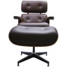 Кресло EAMES LOUNGE CHAIR и оттоманка EAMES LOUNGE CHAIR коричневые