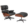 Кресло EAMES LOUNGE CHAIR и оттоманка EAMES LOUNGE CHAIR коричневые