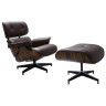 Кресло EAMES LOUNGE CHAIR и оттоманка EAMES LOUNGE CHAIR коричневые