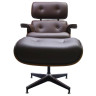 Кресло EAMES LOUNGE CHAIR и оттоманка EAMES LOUNGE CHAIR коричневые