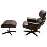 Кресло EAMES LOUNGE CHAIR и оттоманка EAMES LOUNGE CHAIR коричневые