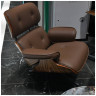Кресло EAMES LOUNGE CHAIR и оттоманка EAMES LOUNGE CHAIR коричневые