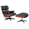 Кресло EAMES LOUNGE CHAIR и оттоманка EAMES LOUNGE CHAIR коричневые