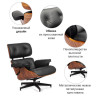 Кресло EAMES LOUNGE CHAIR и оттоманка EAMES LOUNGE CHAIR коричневые