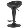 BOMBA BLACK барный стул-табурет с регулировкой высоты, пластиковое сиденье на чёрной ножке