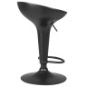 BOMBA BLACK барный стул-табурет с регулировкой высоты, пластиковое сиденье на чёрной ножке