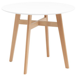 Широкий кухонный стол. Target Circle 90*90 белый кухонный стол