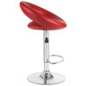 Стул барный DOBRIN MIRA, регулируемый, экокожа, бордовый, хром