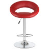 Стул барный DOBRIN MIRA, регулируемый, экокожа, бордовый, хром