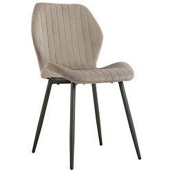 Стул MOLLY велюр антрацит, каркас черный