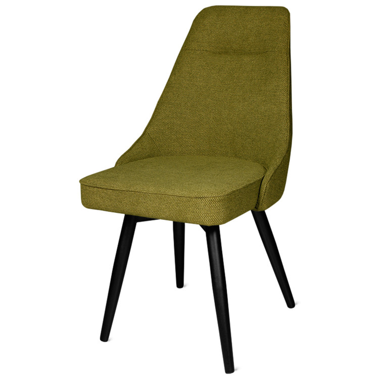 MATIS поворотный стул с обивкой тканью, цвет горчичный / черный