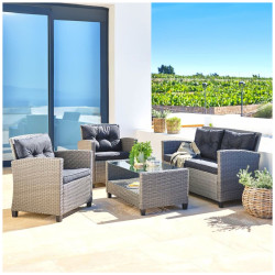 Комплект плетеной мебели AFM-805B Beige/Dark grey