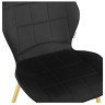 Стулья DC827 Стул мягкий, ЧЕРНЫЙ#G62-50 велюр, каркас металл золото КРУГЛЫЙ