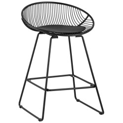 UFO черный металл с черной подушкой из экокожи