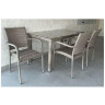 Обеденные комплекты для кафе Комплект плетеной мебели T256C/Y376C-W85 Latte (4+1) + подушки на стульях