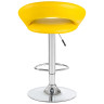 Стул барный DOBRIN MIRA, регулируемый, экокожа, жёлтый, хром