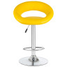Стул барный DOBRIN MIRA, регулируемый, экокожа, жёлтый, хром