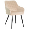 Стул-кресло Стул обеденный DOBRIN ROBERT, черные матовые ножки, велюр V108-98 Бежевый