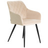 Стул-кресло Стул обеденный DOBRIN ROBERT, черные матовые ножки, велюр V108-98 Бежевый