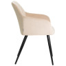 Стул-кресло Стул обеденный DOBRIN ROBERT, черные матовые ножки, велюр V108-98 Бежевый