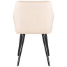 Стул-кресло Стул обеденный DOBRIN ROBERT, черные матовые ножки, велюр V108-98 Бежевый