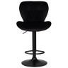 Стул барный DOBRIN BARNY BLACK, регулируемый, черный велюр (MJ9-101), черный