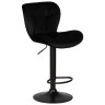 Стул барный DOBRIN BARNY BLACK, регулируемый, черный велюр (MJ9-101), черный