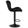 Стул барный DOBRIN BARNY BLACK, регулируемый, черный велюр (MJ9-101), черный