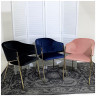 Финальные остатки Стул DILL BLUVEL-52 PINK, велюр/ золотой каркас, М-City
